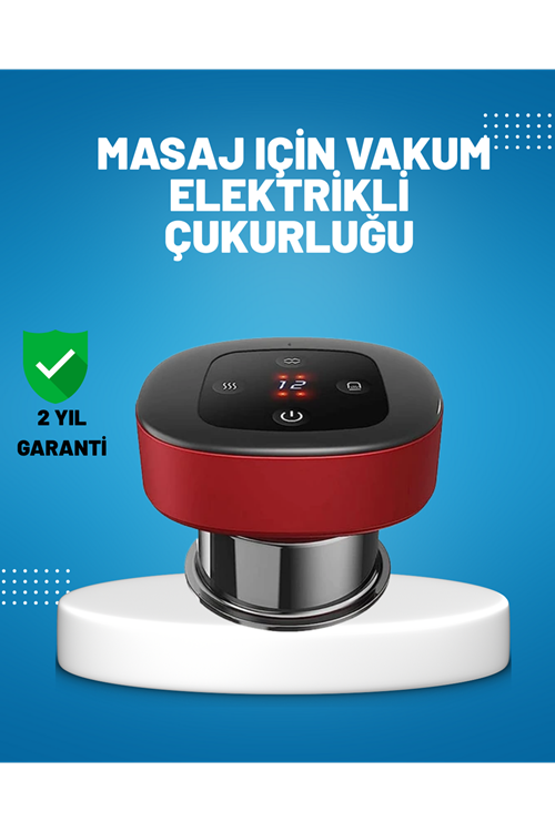 Elektrikli Vakumlu Çukurluk Masaj Aleti Isıtmalı ve Kırmızı Işıklı Terapi Seti