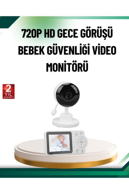 Sesli ve Görüntülü Bebek Kamerası Sıcaklık Takipli
