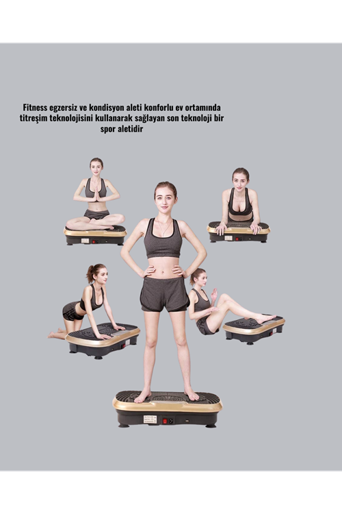 Evde Spor İçin Titreşimli Plate Fitness Platformu