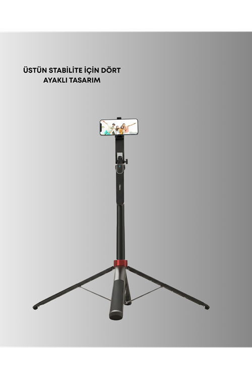 Ayarlanabilir Telefon Tripodu Selfie Stick Çok Açılı Çekim