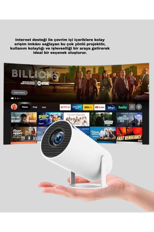 2.4G Kablosuz Destekli Oyun ve Film Projeksiyonu Ev Kullanımı İçin
