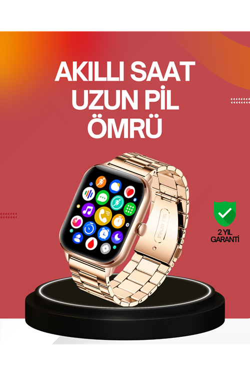 41 mm Kavisli Kasa Akıllı Saat IOS ve Android Uyumlu