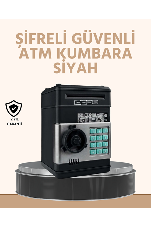 Işıklı Sesli Şifreli ATM Görünümlü Kasa Kumbara