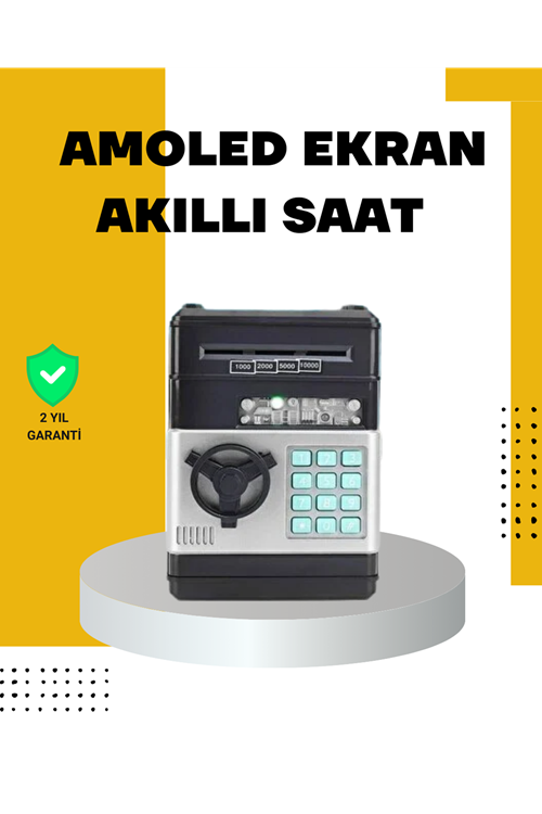 Çocuklar İçin Şifreli ATM Kasa Para Yutan Kumbara