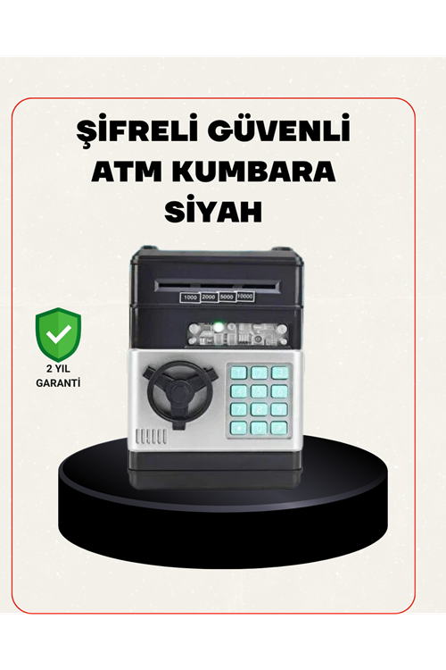 Para Kasası Görünümlü Elektronik Şifreli Kumbara