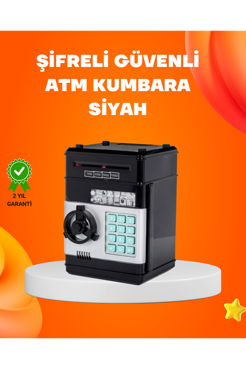 Otomatik Para Çeken Şifreli ATM Tasarımlı Kumbara