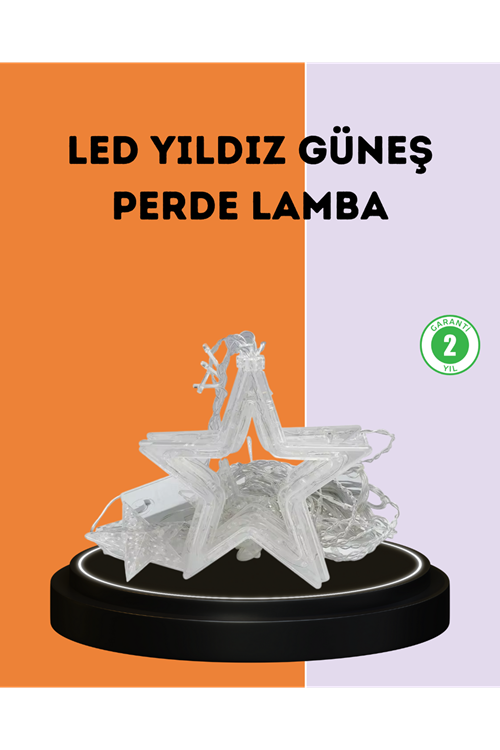 3x3 Metre Yıldız Peri Led Perde Işık Romantik Dekorasyon
