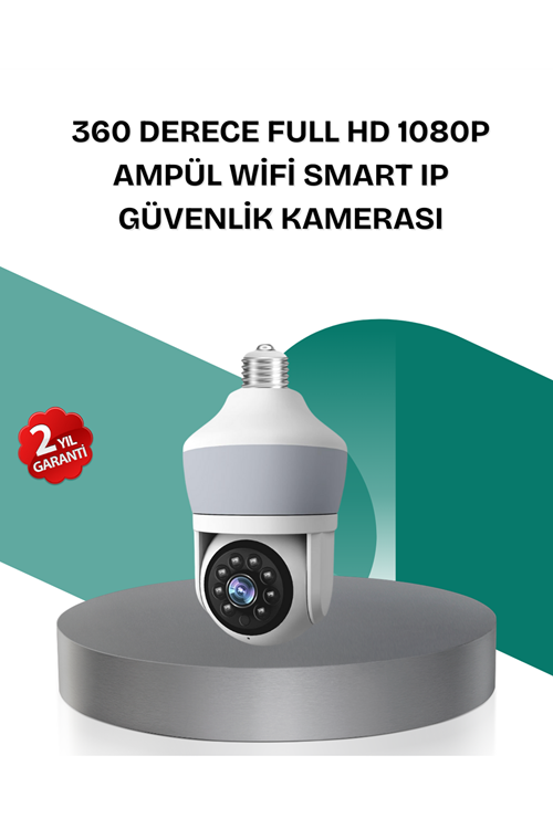 Kablosuz 360° Döner Başlıklı Full HD Güvenlik Kamerası