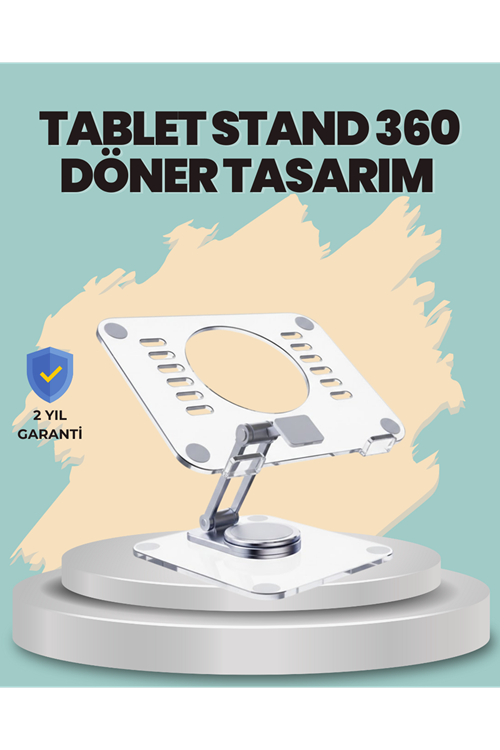 Çift Eksenli Ayarlanabilir Tablet Destek Standı