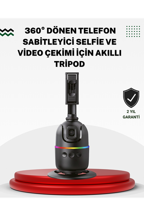 Sosyal Medya İçerikleri İçin Otomatik Yüz Takipli 360° Döner Gimbal Stand