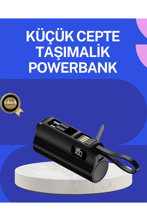 PD 20W Hızlı Şarjlı Kablolu Kablosuz Kullanım Powerbank