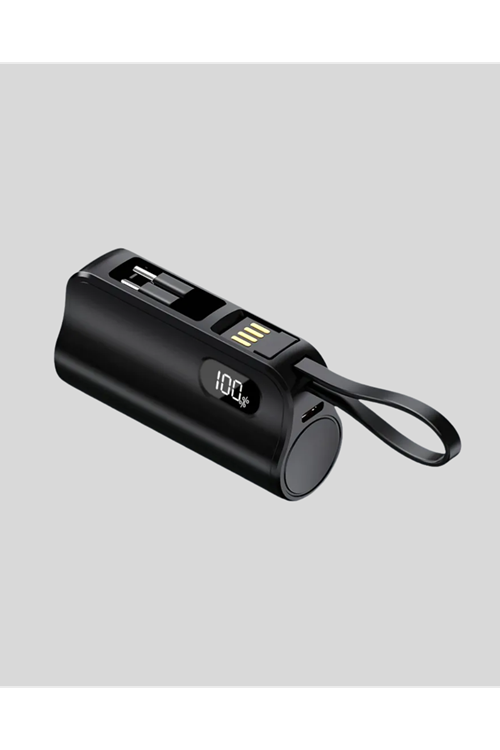 Dahili Konektörlü 20W Hızlı Şarj Mini Taşınabilir Powerbank