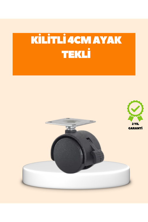 4 cm Kilit Mekanizmalı Mobilya Ayağı Tekli