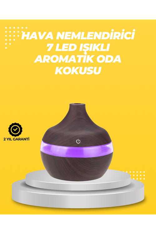 7 Renk LED Işıklı Ultrasonik Aroma Difüzör 300 ml