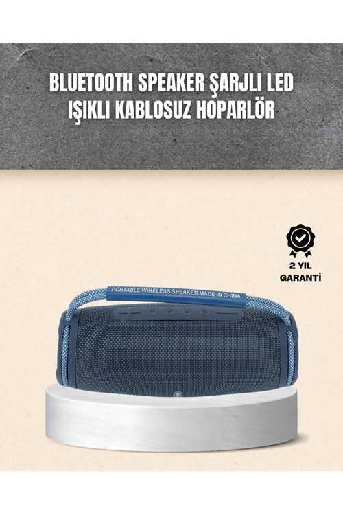 Hafif ve Dayanıklı Renkli Işıklı Taşınabilir Müzik Hoparlörü