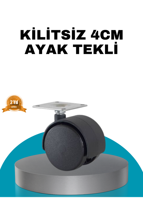 4 cm Kilitsiz Masa Ayağı Tekli Sessiz ve Akıcı Hareket