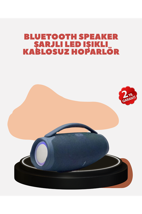 Renkli LED Efektli Suya Dayanıklı Taşınabilir Kablosuz Hoparlör