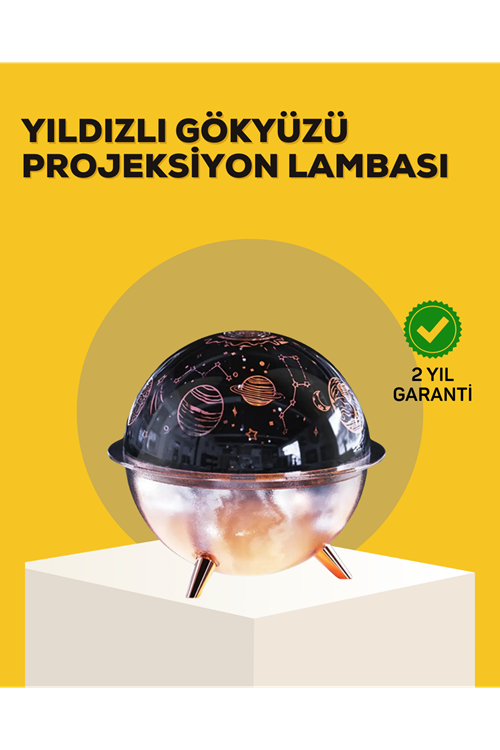 Yıldızlı Gökyüzü Efektli Uzay Temalı Nemlendirici Lamba
