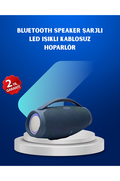 IPX5 Su Geçirmez Taşınabilir Bluetooth Hoparlör Renkli Işıklı