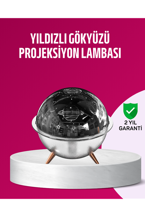 Uzay Temalı Projeksiyonlu Nemlendirici USB Güçlü Gece Lambası