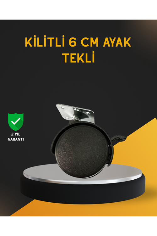 Mobilya İçin Kilitli 6 cm Ayak Tekli Satış