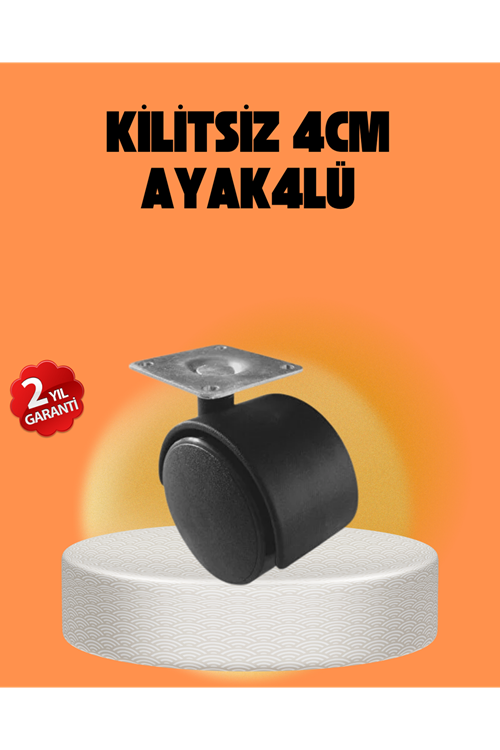 Kilitsiz 4 cm Tekerlek Ayak 4’lü Set Sessiz ve Dayanıklı