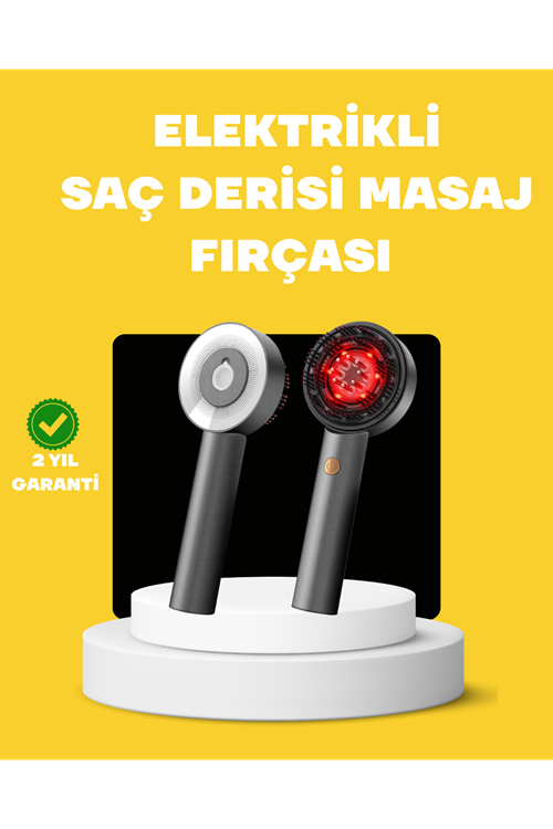 LED Teknolojili Elektrikli Saç Masaj Fırçası Mikro Akımlı