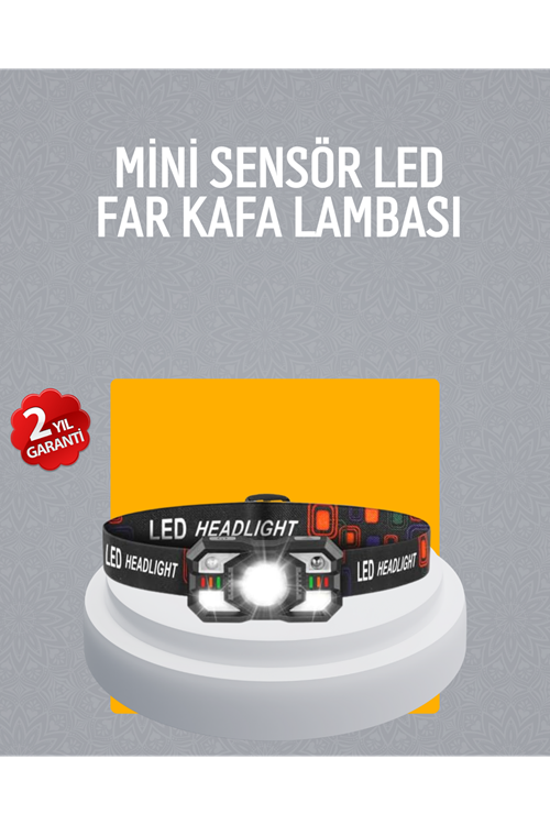 Şarj Edilebilir LED Far Hareket Sensörlü 5 Modlu Outdoor