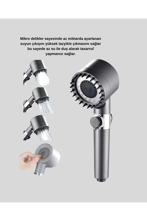 Spa Etkili Masaj Uçlu Duş Başlığı Ergonomik Tasarım