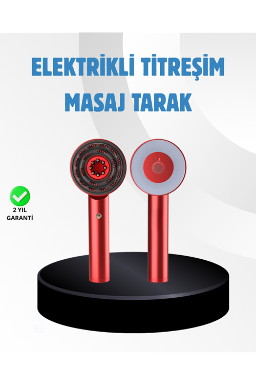 Saç Büyüme Destekleyici Elektrikli Masaj Tarak LED ve Titreşimli
