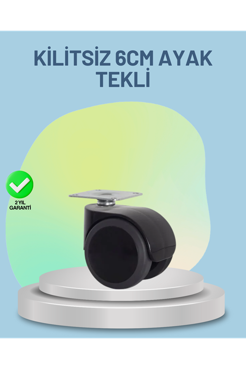 Mobilya Tekerleği 6 cm Kilitsiz Tekli Satış