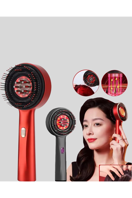 Kırmızı Işık Terapi Özellikli Saç Derisi Masaj Tarak Anti Dökülme
