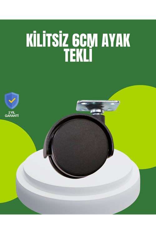 Kilitsiz 6 cm Tekerlek Ayak Tek Adet