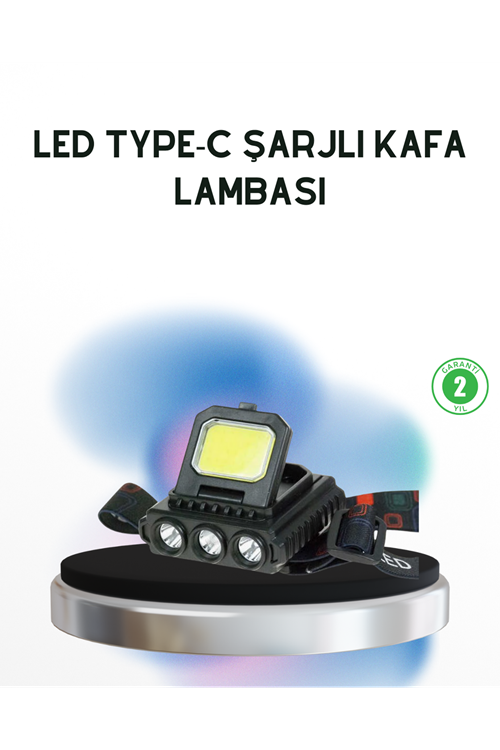 Şarjlı LED Kafa Lambası 800 Lumen COB XPE Ayarlanabilir Başlıklı