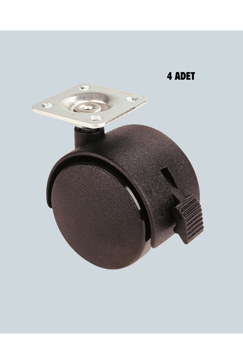 4’lü Kilitli Tekerlek Ayak 4 cm Sessiz ve Dayanıklı