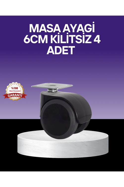 Çok Amaçlı Kilitsiz Masa Ayağı Tekerleği 6 cm