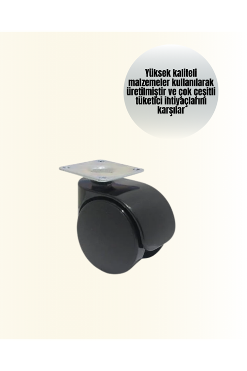 Kilitsiz Mobilya Tekerleği 6 cm 4 Adet Dayanıklı Tasarım