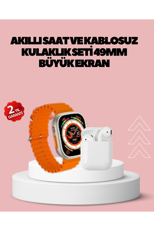 Watch 9 Max Akıllı Saat 45 mm Geniş Ekran Kulaklık Seti