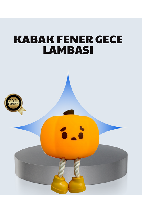 Pumpkin LED Gece Lambası Üç Kademeli Işık Ayarlı