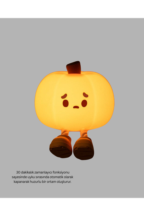 Pumpkin LED Gece Lambası Üç Kademeli Işık Ayarlı