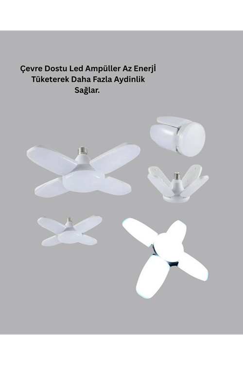 Enerji Tasarruflu LED Ampül 60 Watt 4 Kollu Beyaz Işık