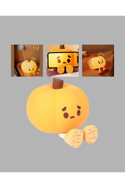 Şarjlı Pumpkin LED Masa Lambası Zamanlayıcılı Dokunmatik