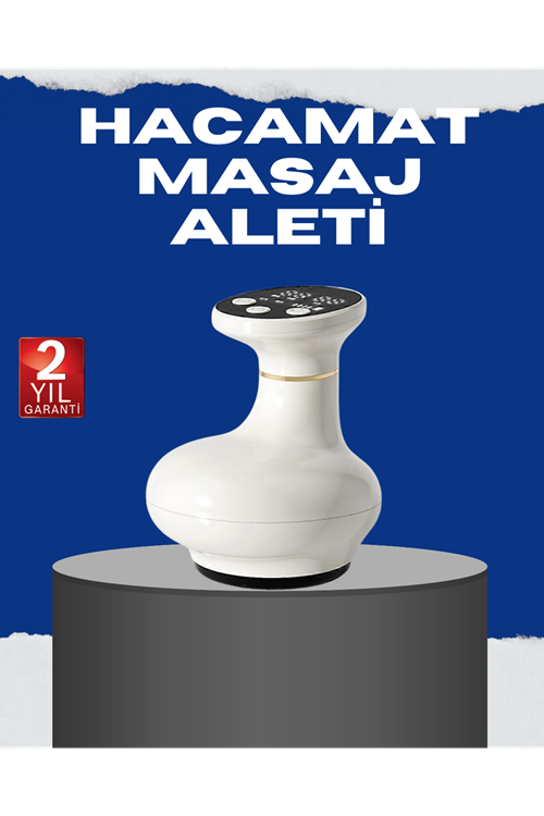 USB Şarjlı 3 Fonksiyonlu Masaj Aleti Kupa Terapisi ve Gua Sha
