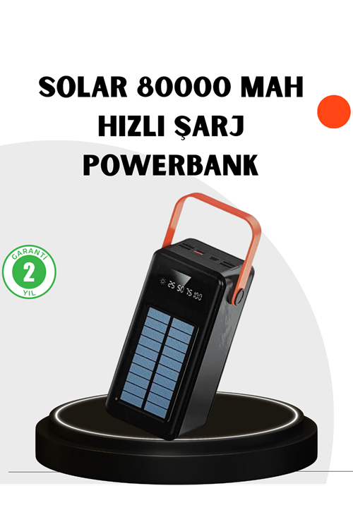 Powerbank Hızlı Şarj Solar Güneş Enerjili Çok Girişli