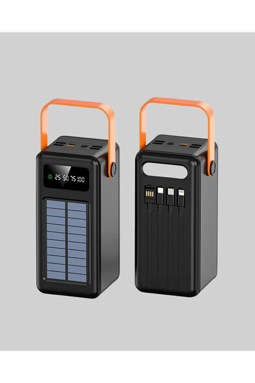 80000 mAh Yüksek Kapasiteli Powerbank Göstergeli Solar Şarj Cihazı