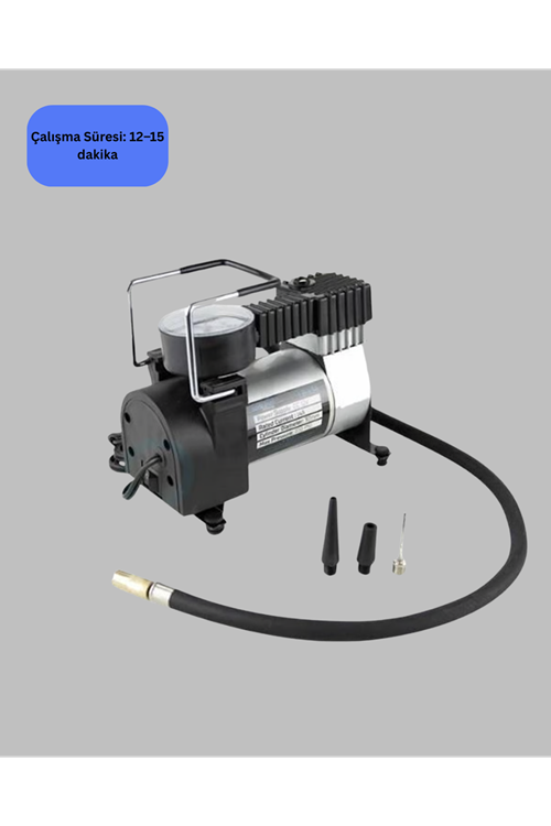 Araç Çakmak Girişli Metal Hava Kompresörü 10A Güçlü Motor