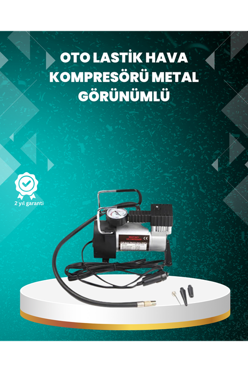 Ağır Hizmet Tipi Oto Kompresör 140 PSI Manometreli