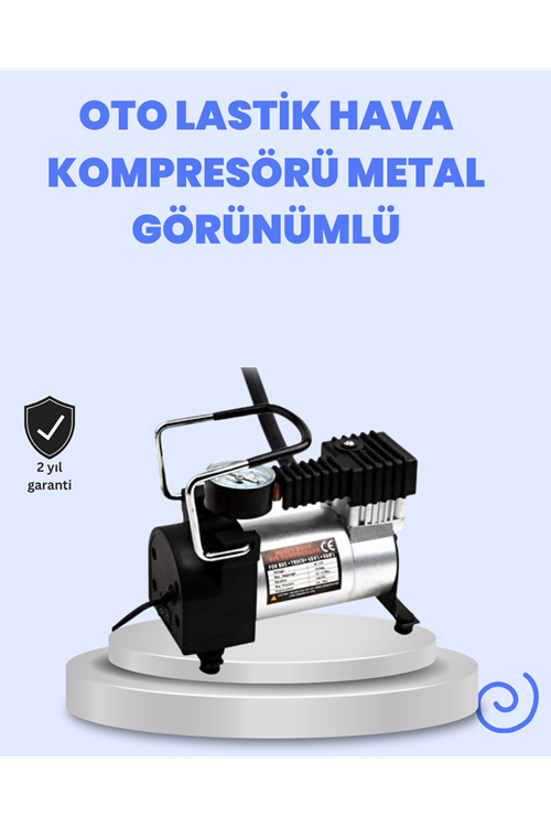 DC 12V Metal Hava Kompresörü Araç Lastik Şişirme 35L/Dk