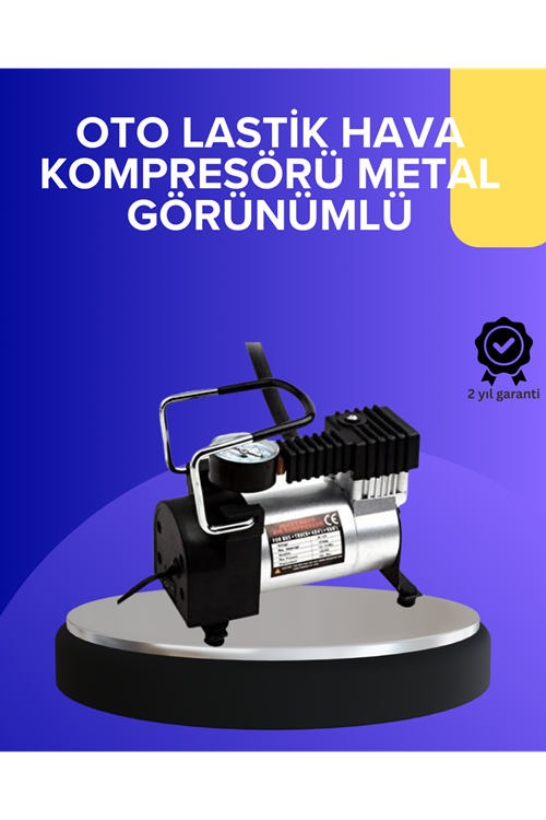 Metal Gövdeli Oto Lastik Hava Kompresörü 12V 140 PSI Hızlı Şişirme