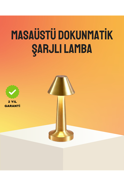 Modern Metal Masa Lambası 3 Işık Renkli Kademesiz Parlaklık Ayarlı